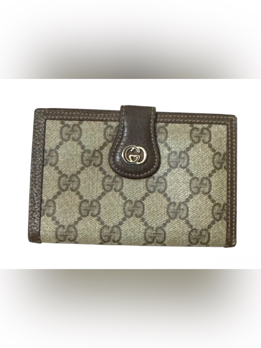 Gucci vintage  Beige & Brown GG Monogram Wallet